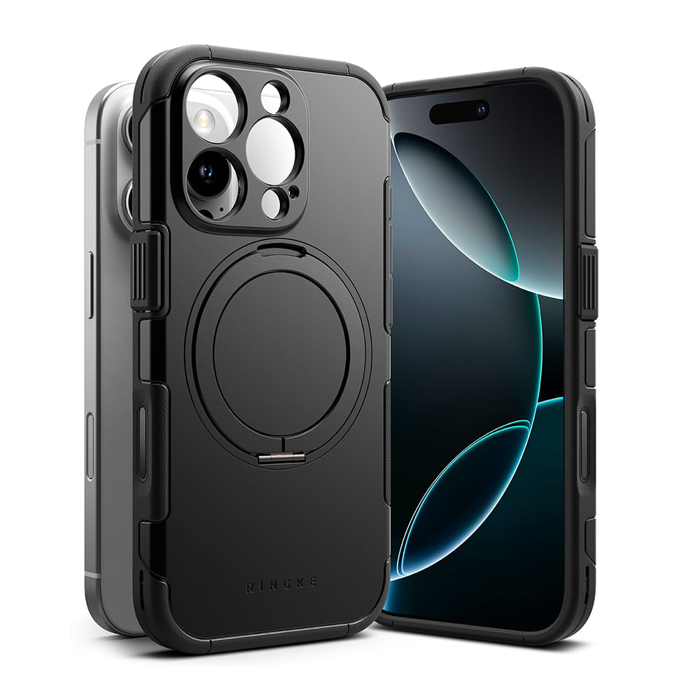 Imagen 2 del producto Case Ringke para iPhone 16 Pro Alles con MagSafe, soporte integrado, antigolpes, negro